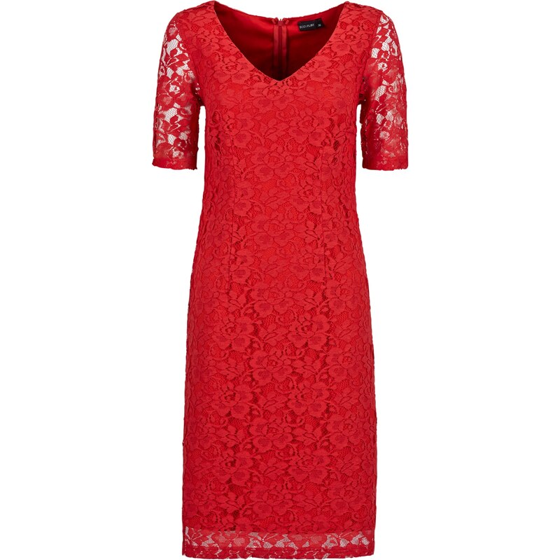 BODYFLIRT Kleid mit Spitze halber Arm in rot für Damen von bonprix