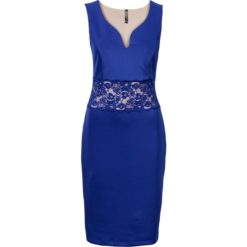 BODYFLIRT boutique Kleid mit Spitze ohne Ärmel in blau von bonprix