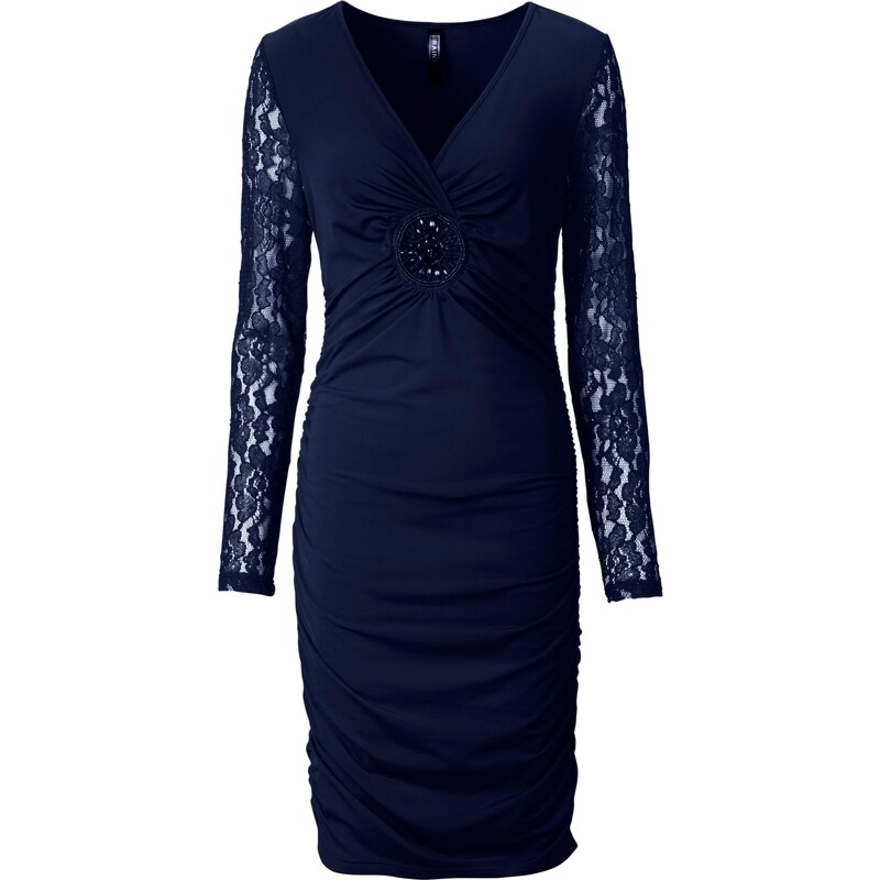 BODYFLIRT boutique Kleid ohne Ärmel in blau von bonprix