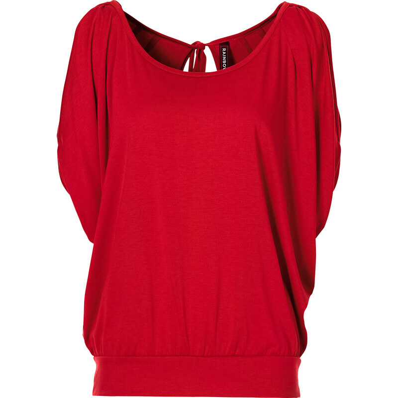 RAINBOW Shirt 3/4 Arm in rot (Rundhals) für Damen von bonprix