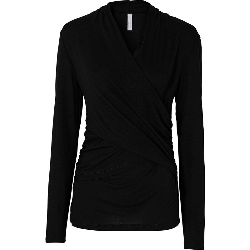 BODYFLIRT boutique Shirt langarm in schwarz für Damen von bonprix