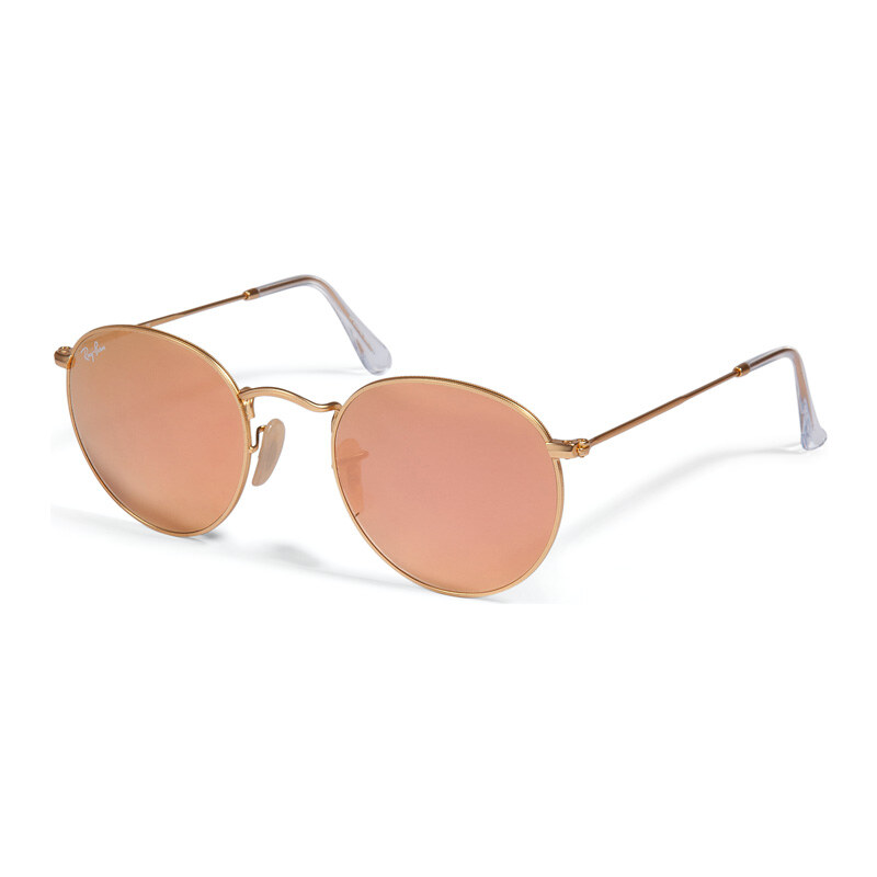Ray-Ban Metal Round Flash Lenses in Gold
