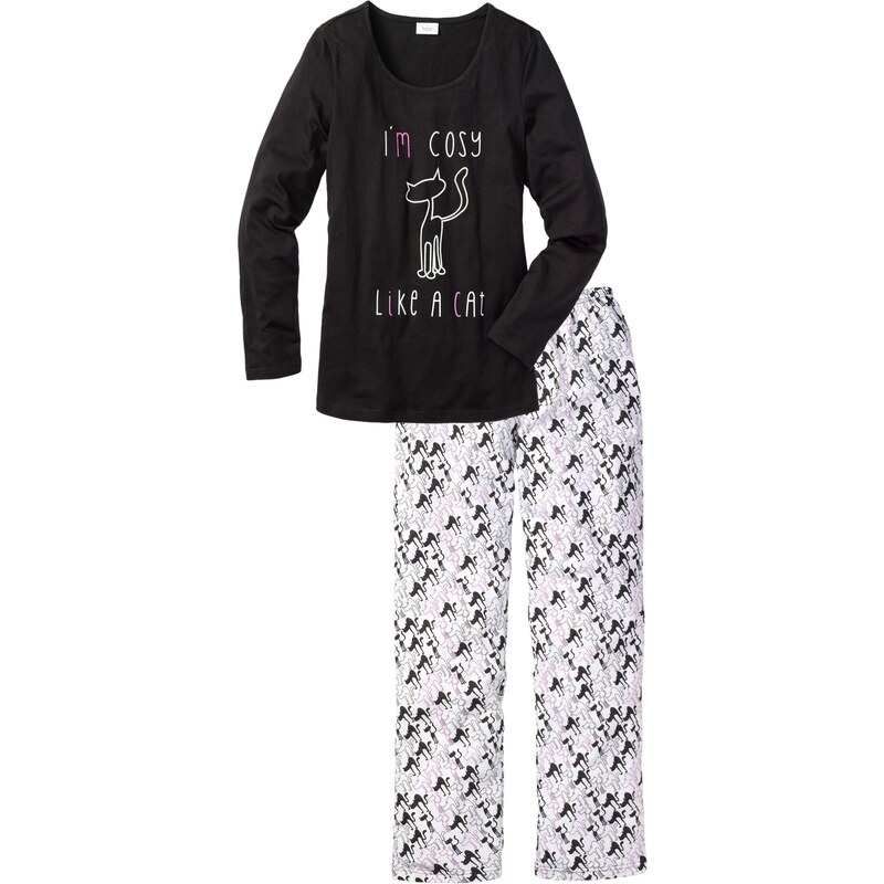 bpc bonprix collection Pyjama langarm in lila für Damen von bonprix