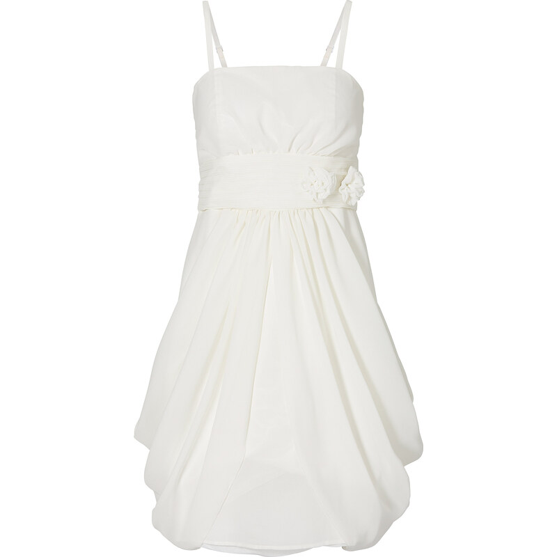 BODYFLIRT Kleid figurbetont in weiß von bonprix