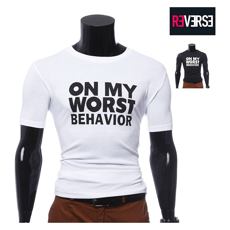Re-Verse T-Shirt On My Worst Behavior - Weiß - 3XL