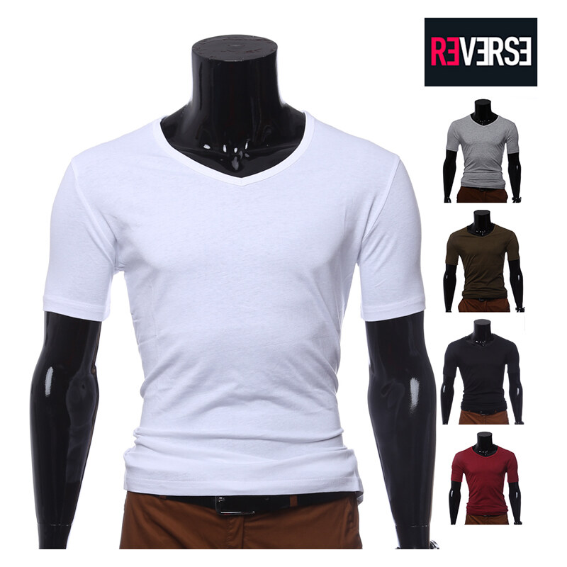 Re-Verse T-Shirt mit leichtem V-Ausschnitt - S - Weiß