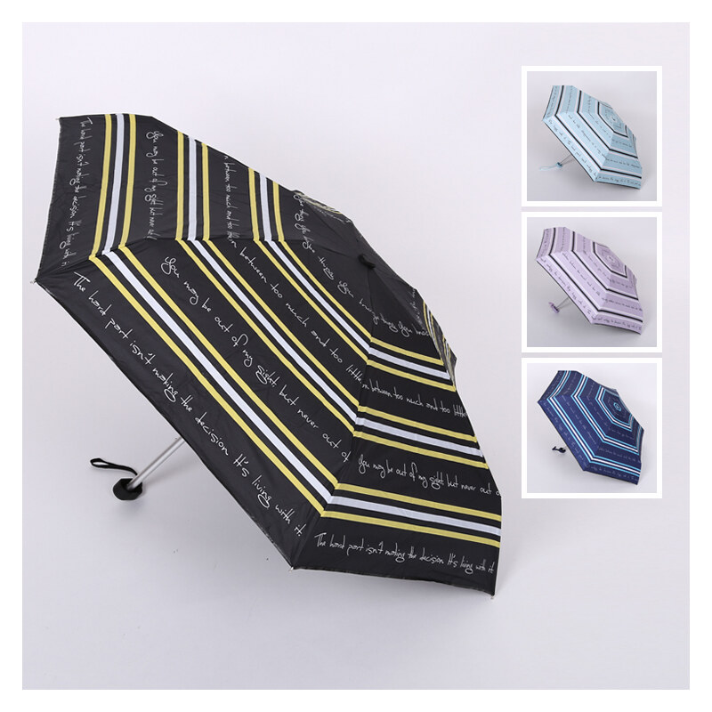Lesara Mini-Regenschirm mit Sprüchen - Violett