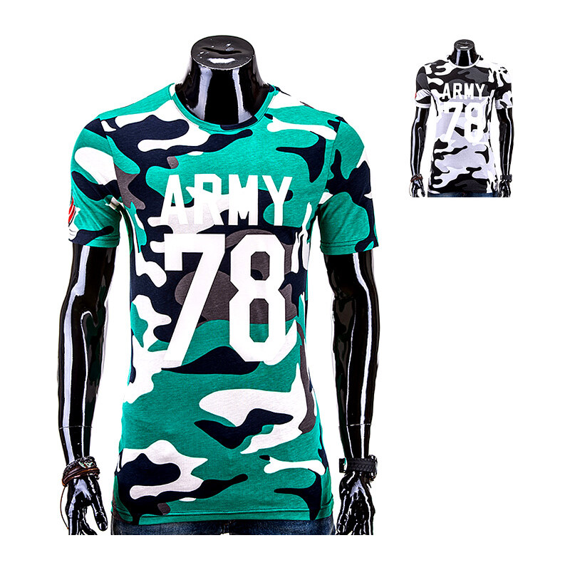 Lesara Camouflage-T-Shirt Army 78 - Dunkelgrün - XXL