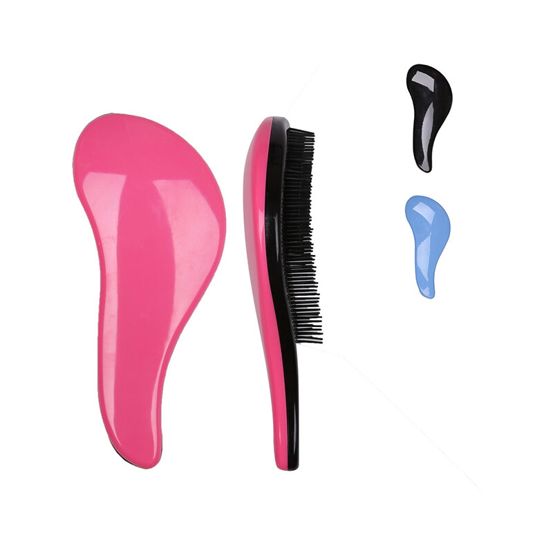 Lesara Ergonomische Haarbürste zum Entknoten mit Griff - Pink