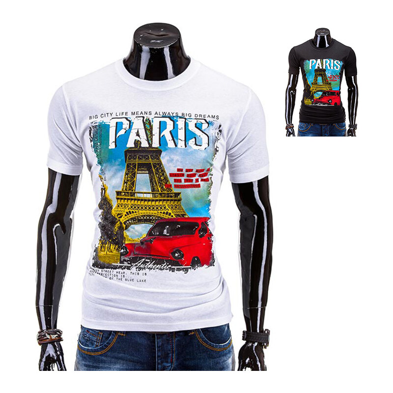 Lesara T-Shirt mit Paris-Print - XL - Weiß