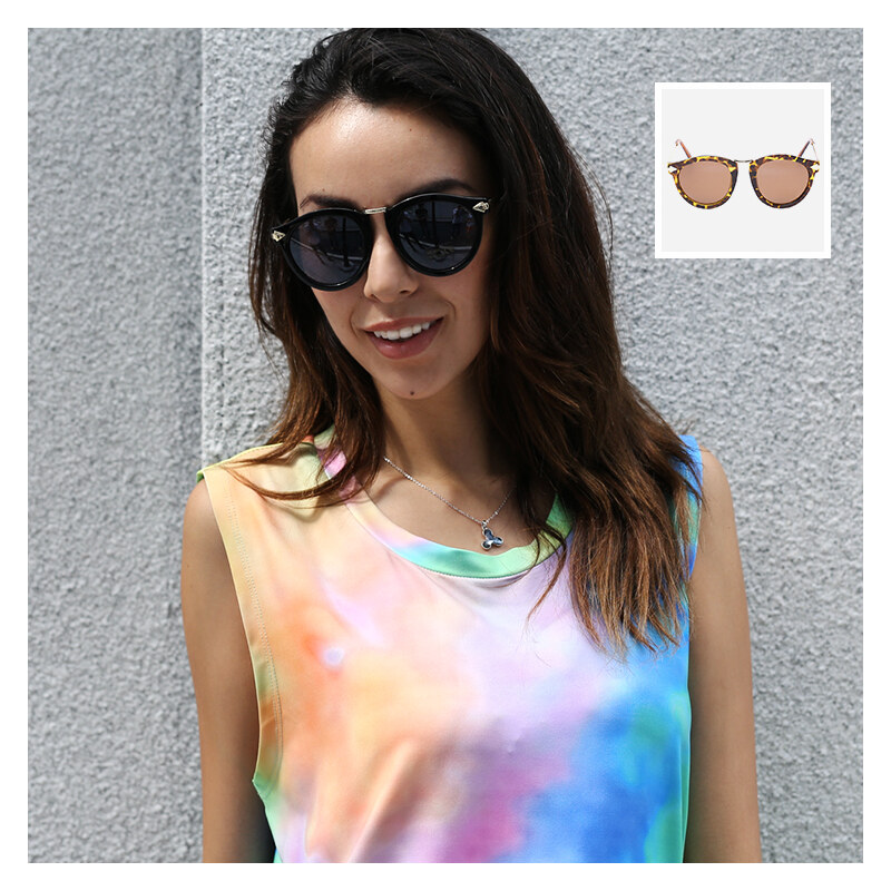 Lesara Cateye-Sonnebrille - Mehrfarbig