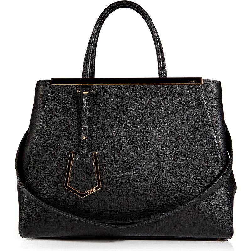 Fendi Leather 2Jours Tote in Black