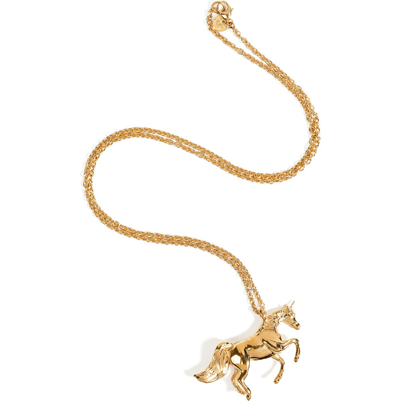 Leivankash Gold-Plated Unicorn Necklace