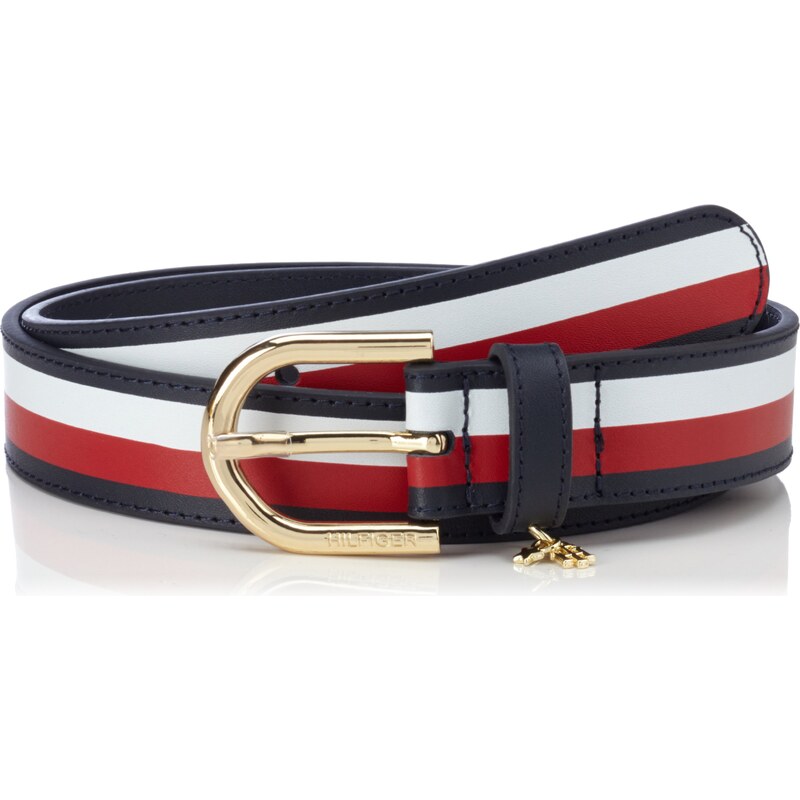 Tommy Hilfiger Damen Gürtel Th Charm Belt 3.0cm, Mehrfarbig (Corporate  Stripes 903), Medium (Herstellergröße: 95)