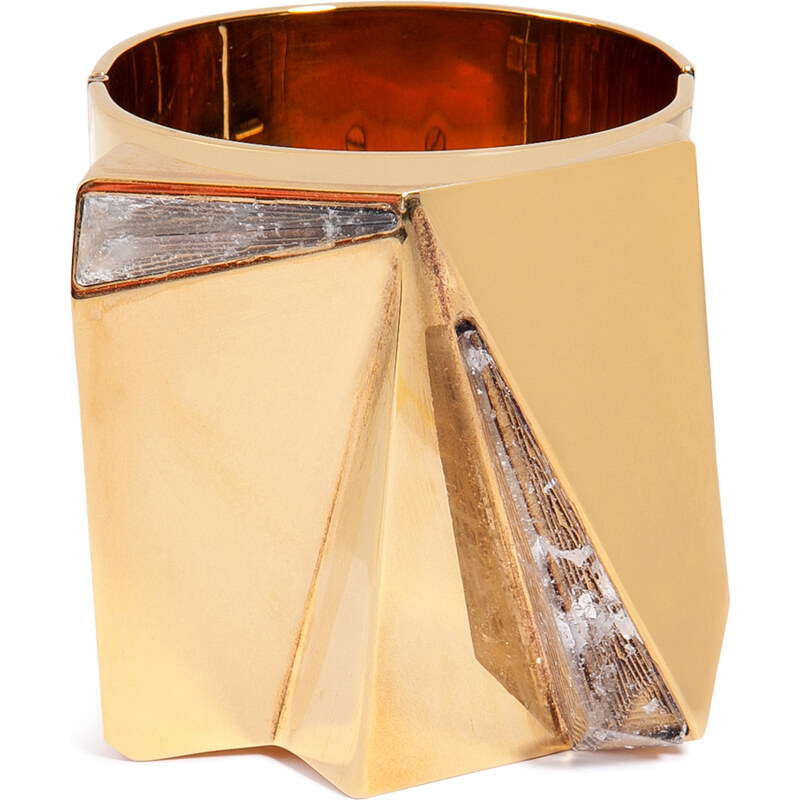 Vionnet Cuff Bracelet with Crystals in Bronze Gold