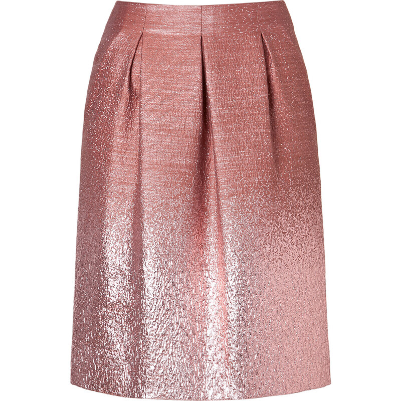 Fendi Wool-Blend Lurex Skirt in Fard