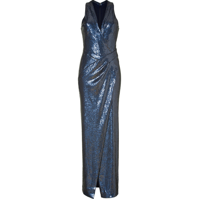 Donna Karan New York New Navy All-Over Sequined Gown