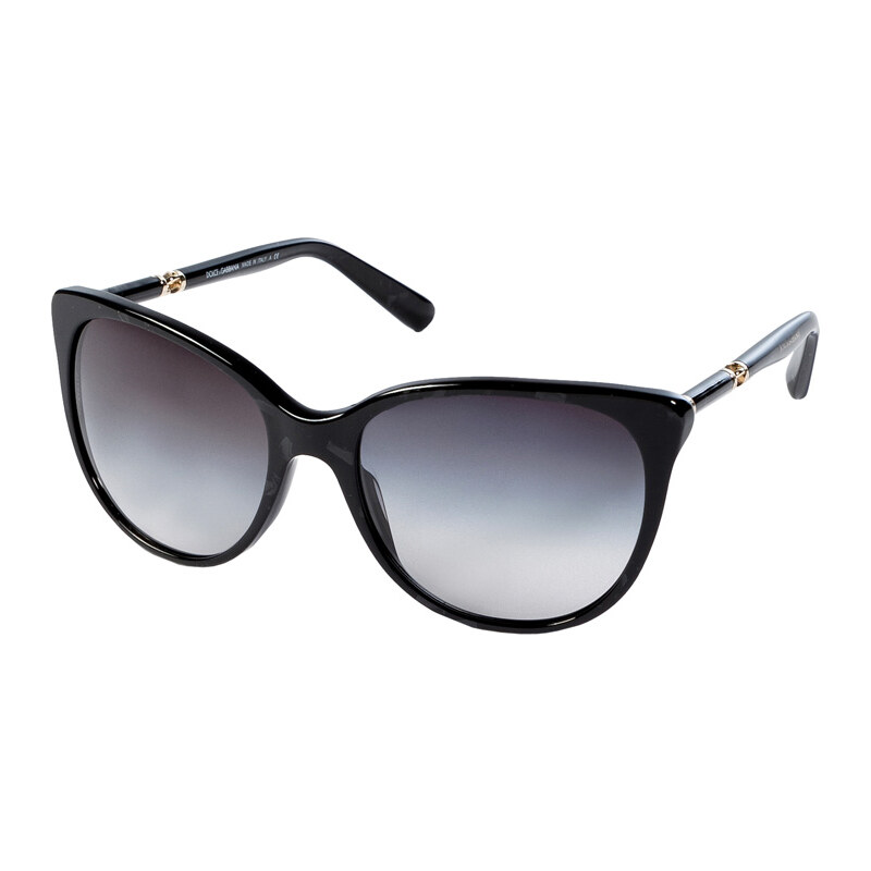 Dolce & Gabbana Marble Black Dark Grey/Grey Shaded Gradient Sunglasses