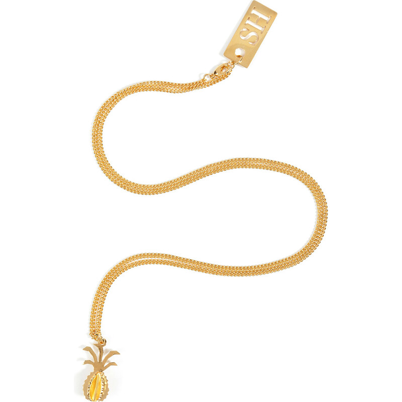 Sophie Hulme Pineapple Necklace in Gold