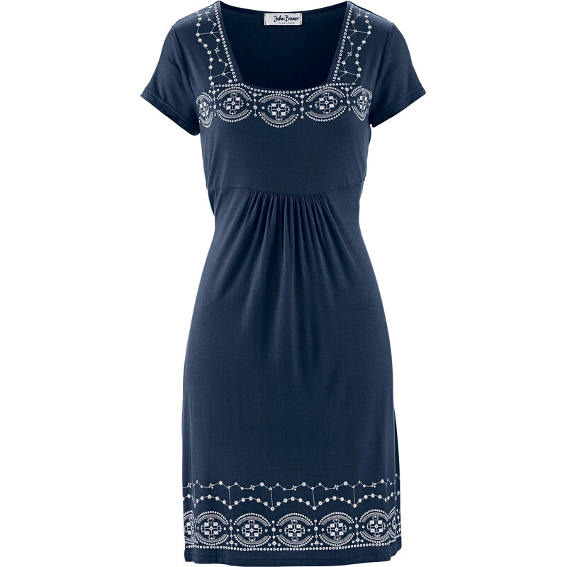 John Baner JEANSWEAR Shirt-Kleid/Sommerkleid kurzer Arm in blau von bonprix