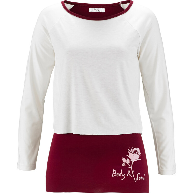 bpc bonprix collection Wellness-Shirt, 2 in 1 Optik in weiß für Damen von bonprix