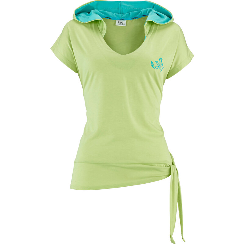 bpc bonprix collection Wellness-T-Shirt mit Kapuze, halbarm in grün für Damen von bonprix