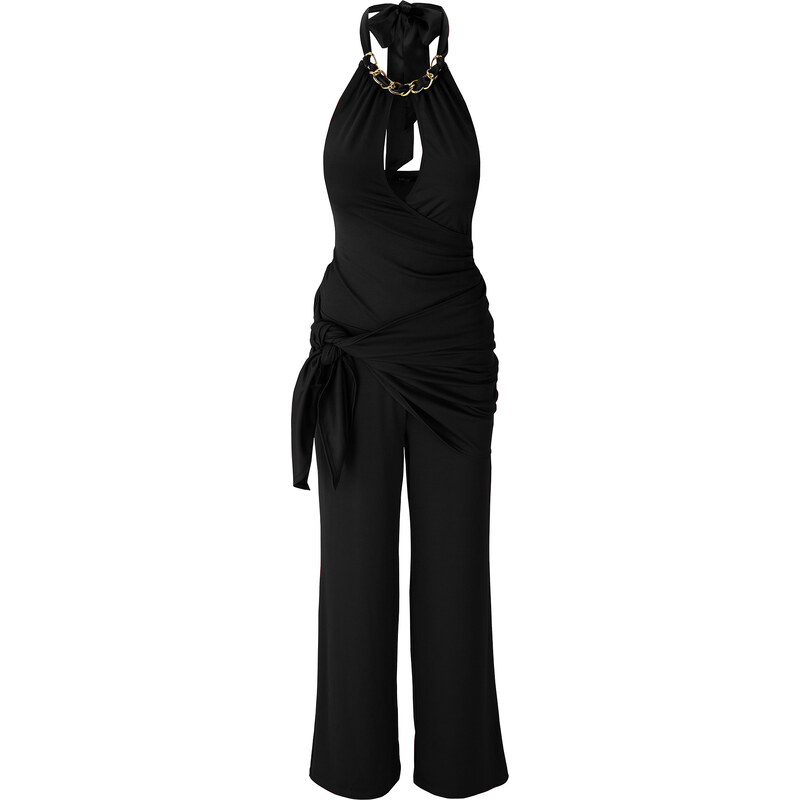 BODYFLIRT boutique Overall ohne Ärmel figurbetont in schwarz (Rundhals) für Damen von bonprix