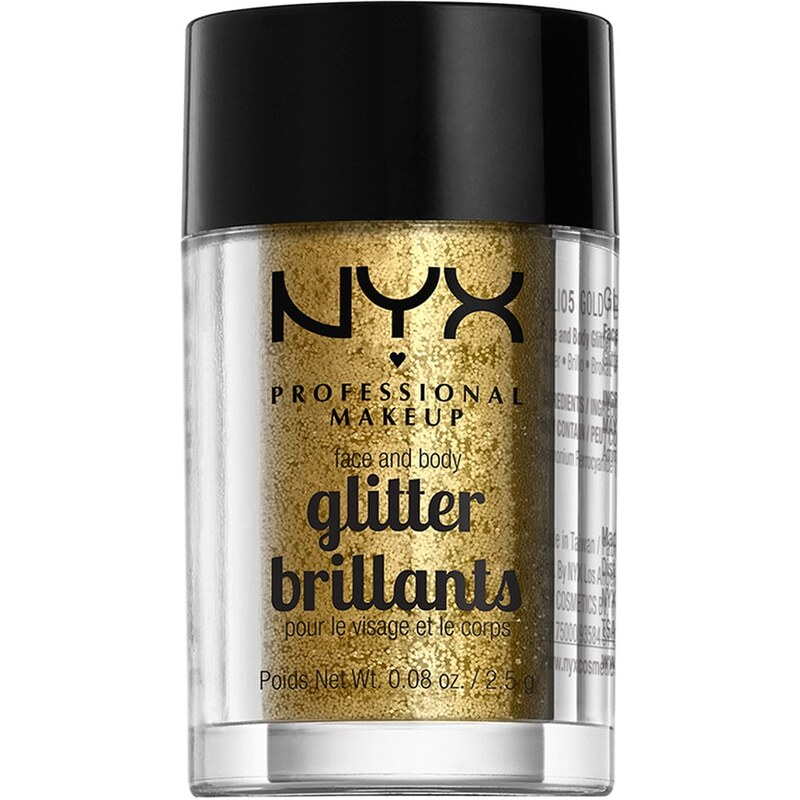 NYX Professional Makeup Gold Face & Body Glitter Lidschatten 2.5 g