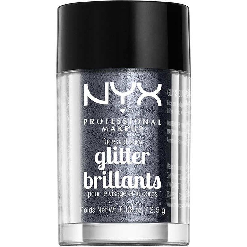 NYX Professional Makeup Gunmetal Face & Body Glitter Lidschatten 2.5 g