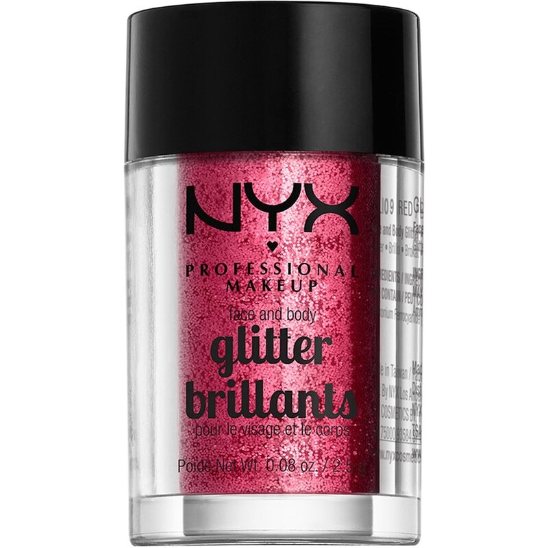 NYX Professional Makeup Red Face & Body Glitter Lidschatten 2.5 g