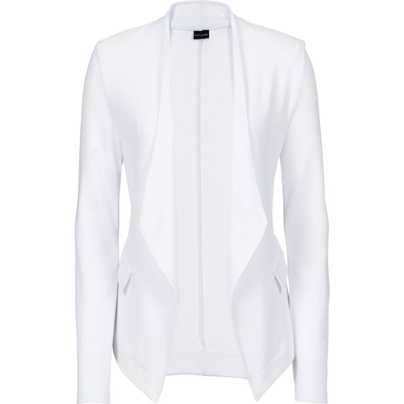 BODYFLIRT Shirtblazer langarm in weiß für Damen von bonprix