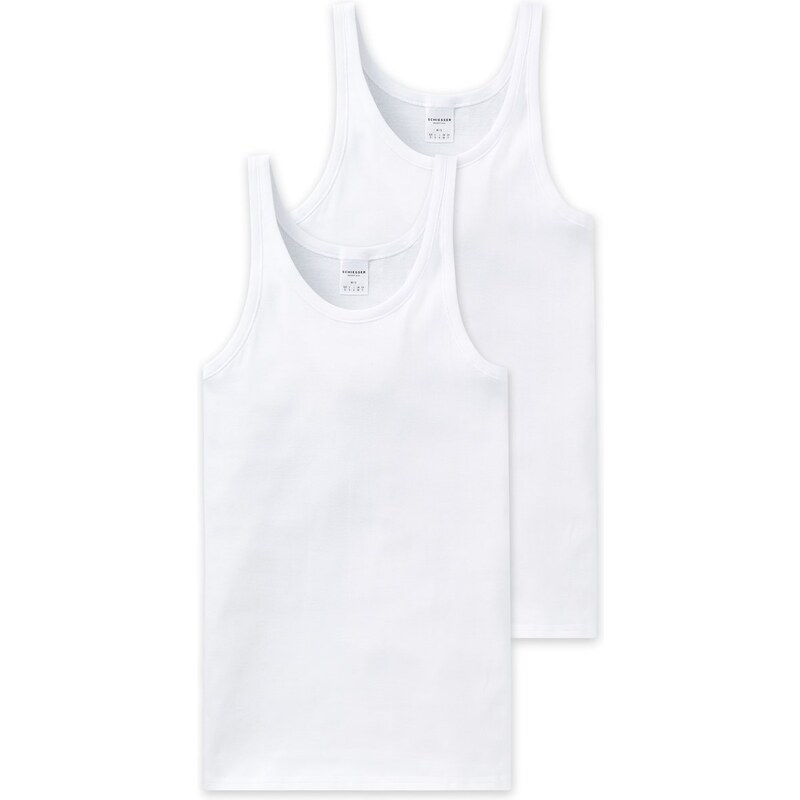 Schiesser 2-Pack Feinripp Unterhemd 'Cotton Essentials'