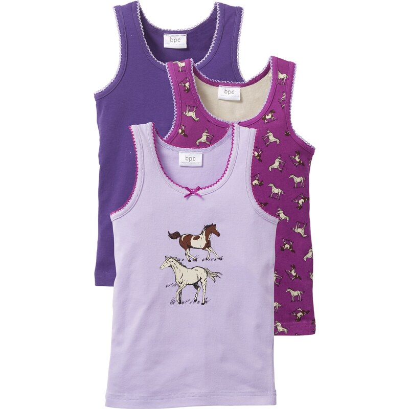 bpc bonprix collection Unterhemd (3er-Pack) in lila für Mädchen von bonprix
