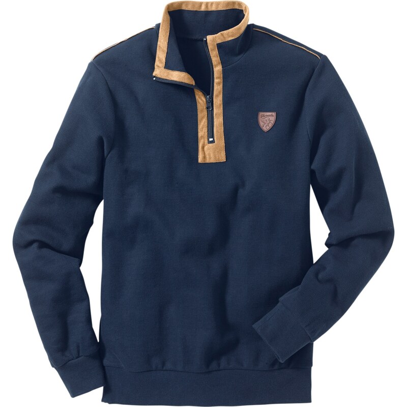bpc selection Sweatshirt Regular Fit langarm in blau für Herren von bonprix