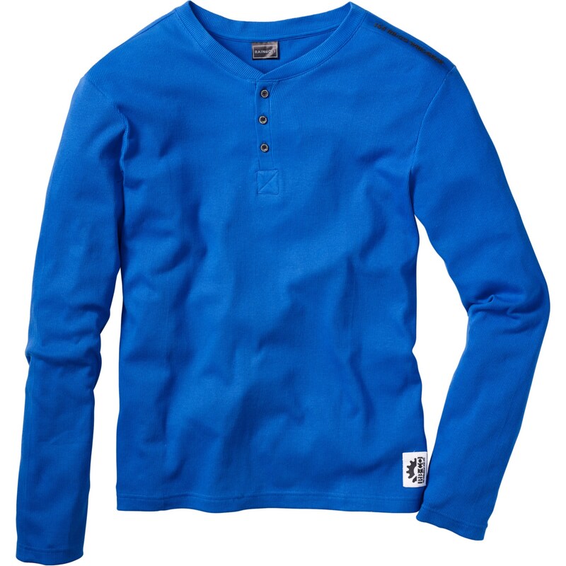 RAINBOW Rippen-Langarmshirt in blau für Herren von bonprix