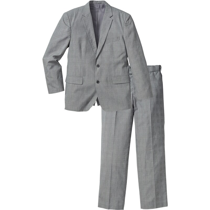 bpc selection Anzug (2-tlg.) Regular Fit langarm in grau für Herren von bonprix