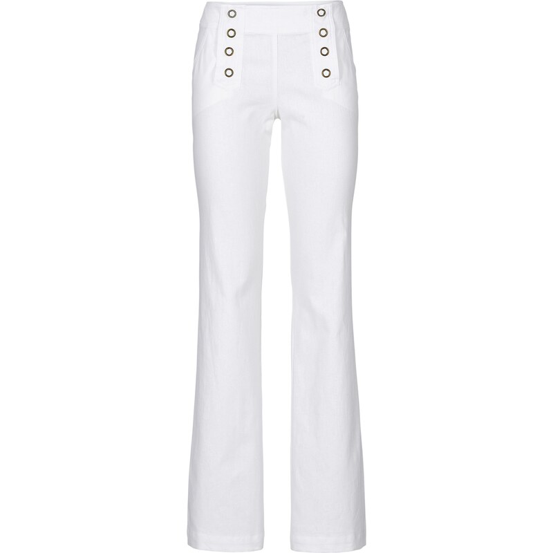 BODYFLIRT boutique Leinenhose in weiß für Damen von bonprix