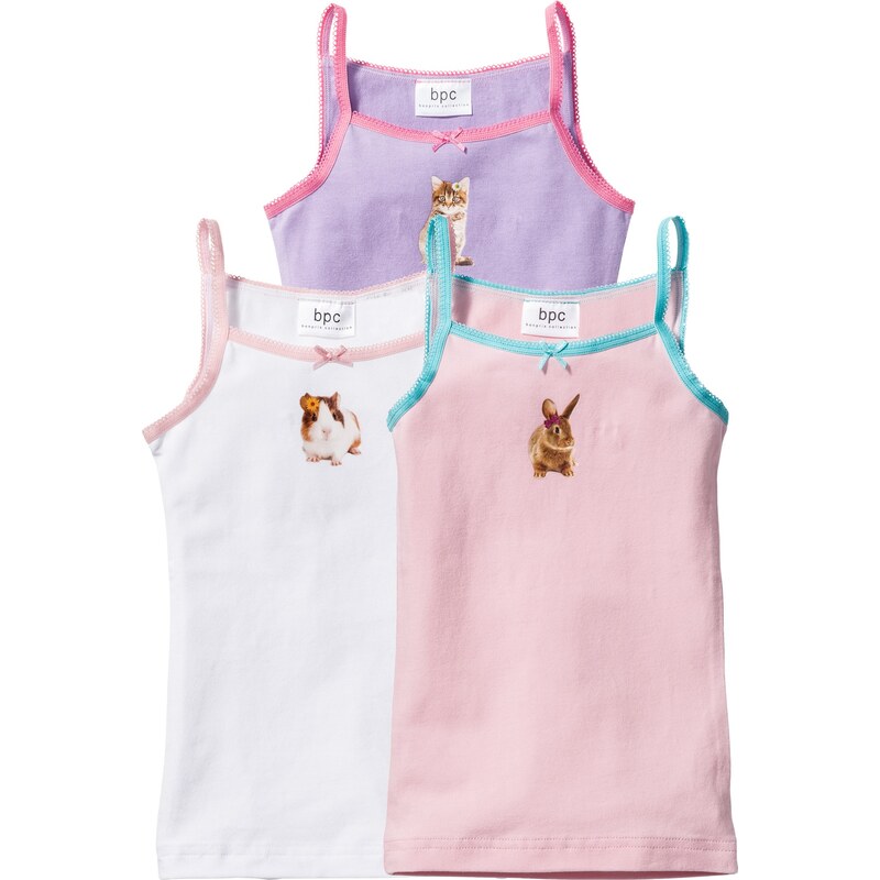 bpc bonprix collection Unterhemd (3er-Pack) in rosa für Mädchen von bonprix