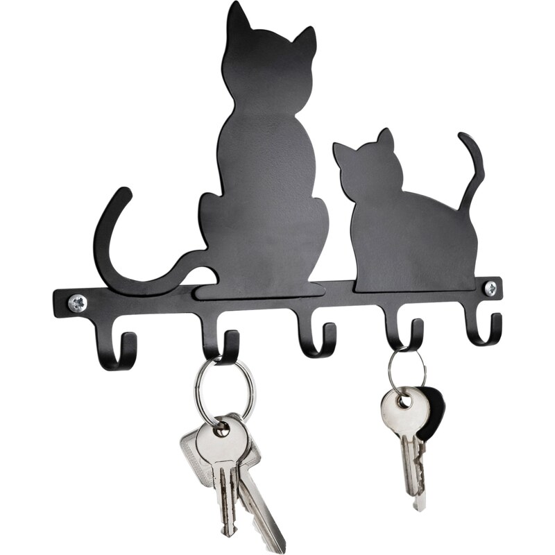 Schlüsselbrett mit Katzen-Motiv schwarz bonprix