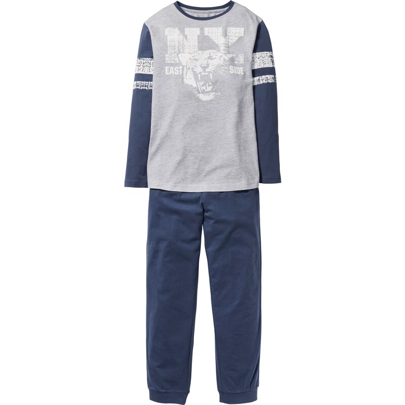 bpc bonprix collection Pyjama (2-tlg. Set) in grau für Jungen von bonprix