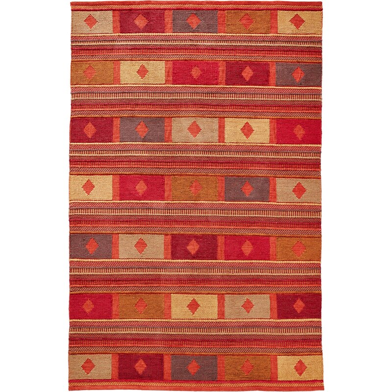 Kelim-Teppich in warmen Farben orange bonprix