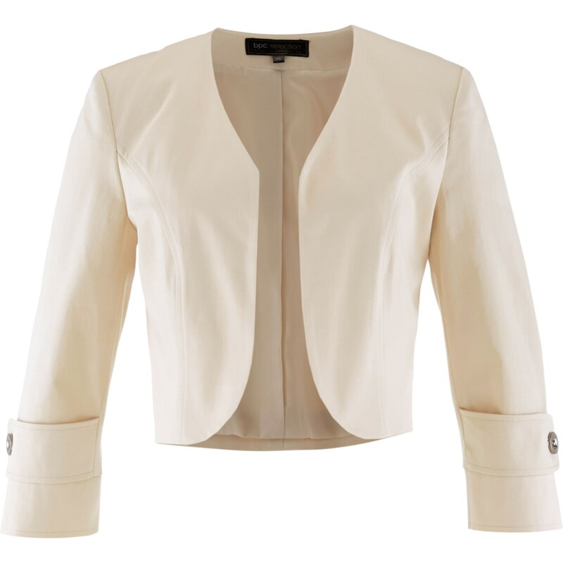 bpc selection Bolero-Jacke 3/4 Arm in grau für Damen von bonprix