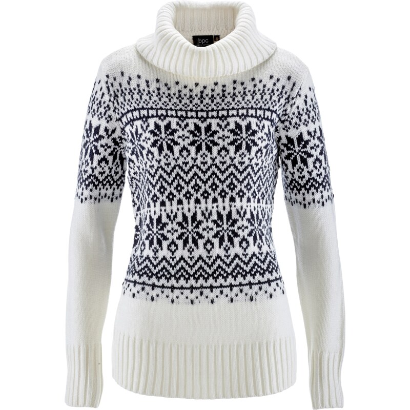 bpc bonprix collection Norweger-Pullover langarm in weiß für Damen von bonprix