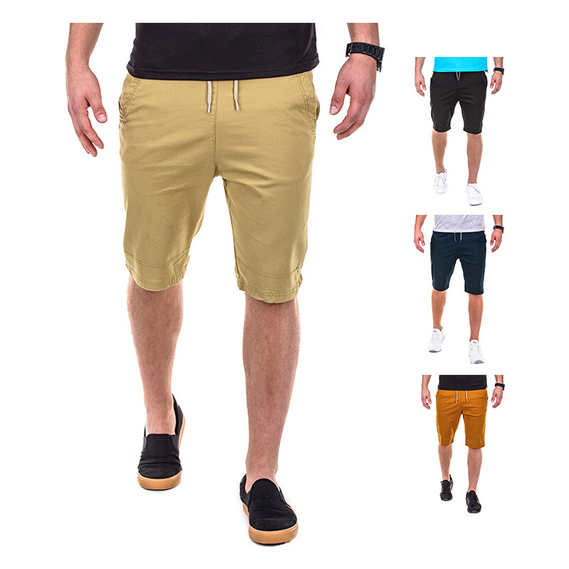 Ombre Chino-Shorts mit elastischem Bund - Beige - XL
