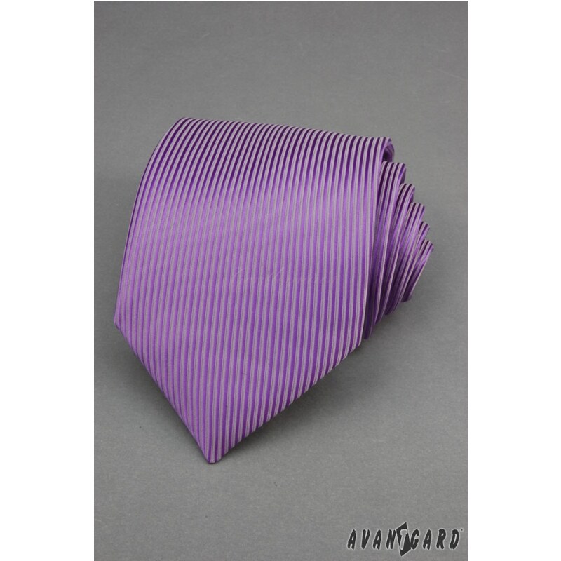 Avantgard Violette Krawatte mit vertikalen Streifen