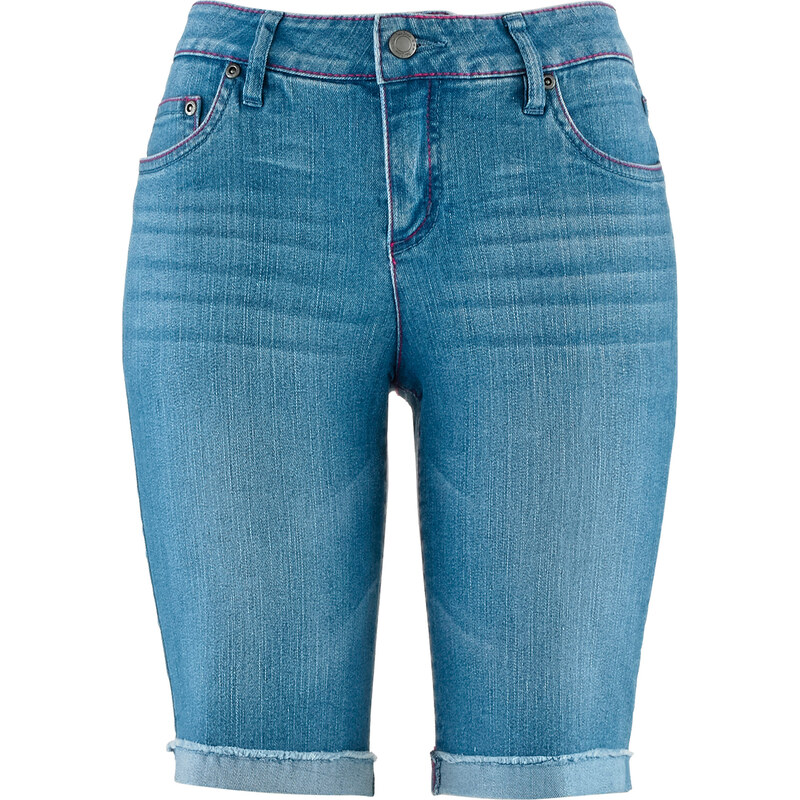 John Baner JEANSWEAR Stretch-Jeans-Bermuda, Normal in blau für Damen von bonprix