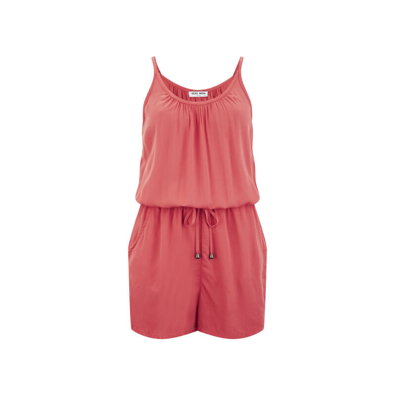 Vero Moda Women's Friday Playsuit - Spiced Coral