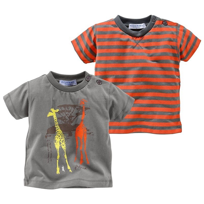 KLITZEKLEIN T Shirts Packung 2 Stück für Baby Jungen