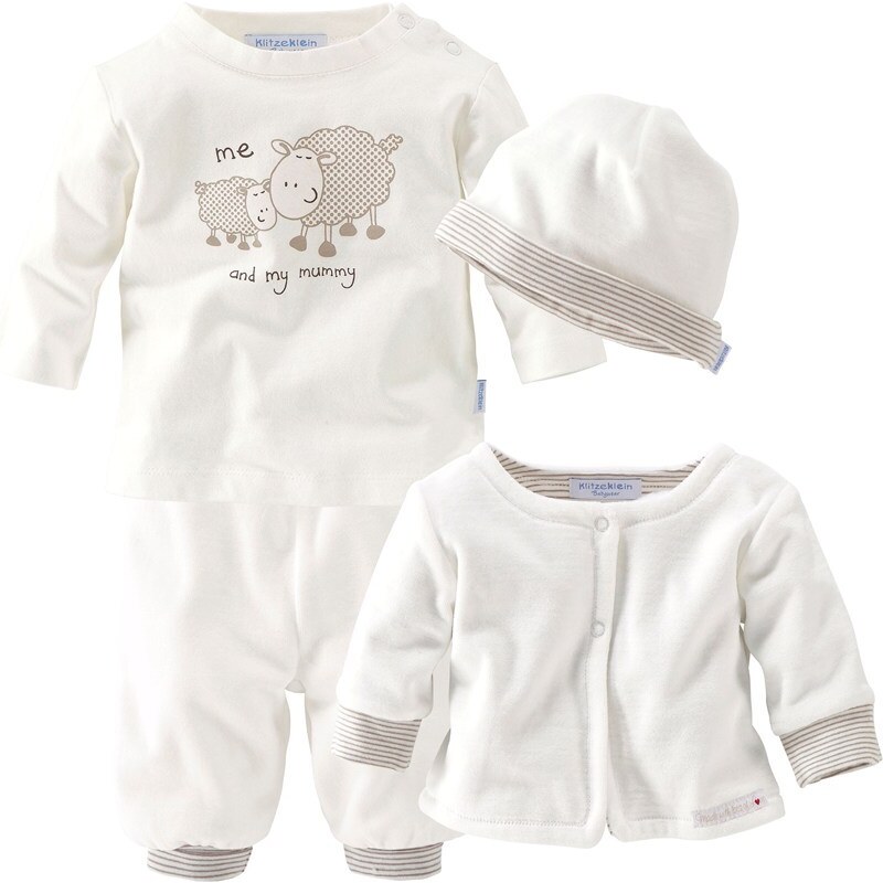 KLITZEKLEIN Shirt, Hose, Jacke & Mütze (Set, 4-tlg.), für Babys