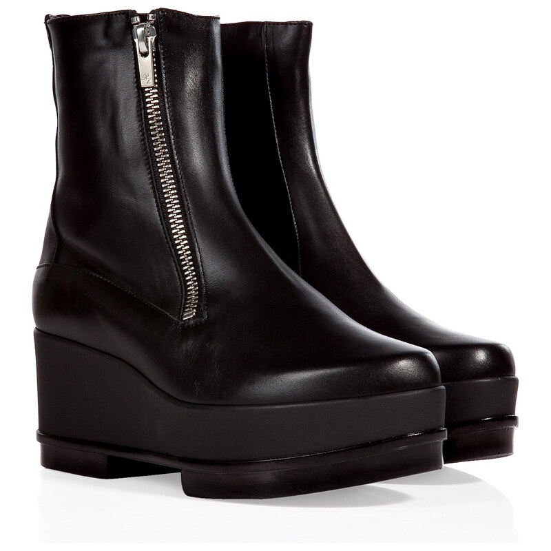 Robert Clergerie Leather Yensio Platform Ankle Boots